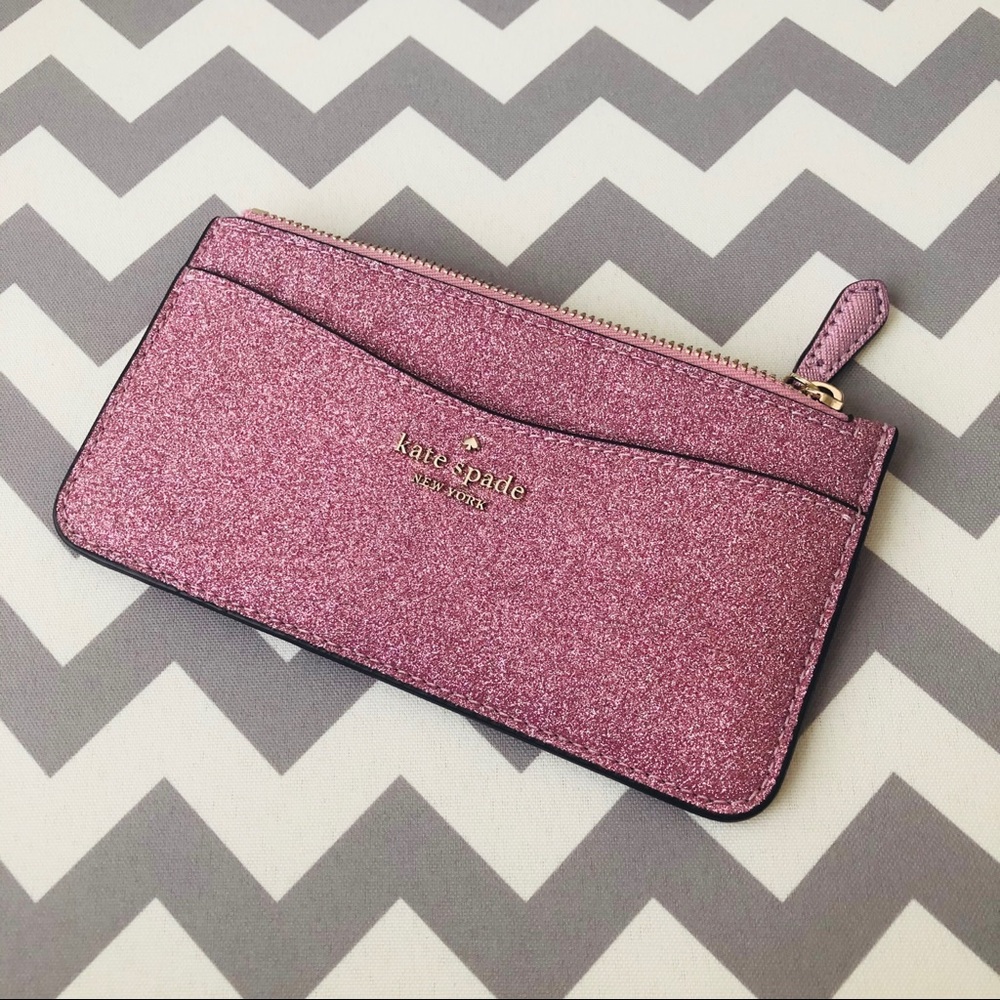 KATE SPADE LOLA GLITTER SMALL SATCHEL & WALLET NWT - Picture 4 of 16
